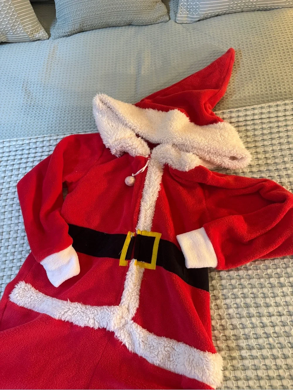 Francesca's Red Santa Hooded Onesie